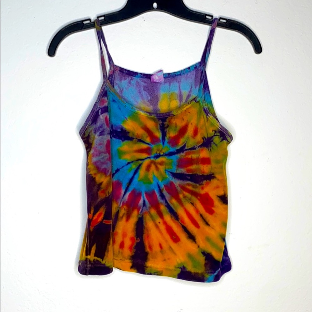 Vintage velvet Tie dye crop top